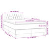 vidaXL Boxspring met matras stof zwart 120x190 cm