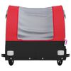 vidaXL Fietstrailer 30 kg ijzer zwart en rood