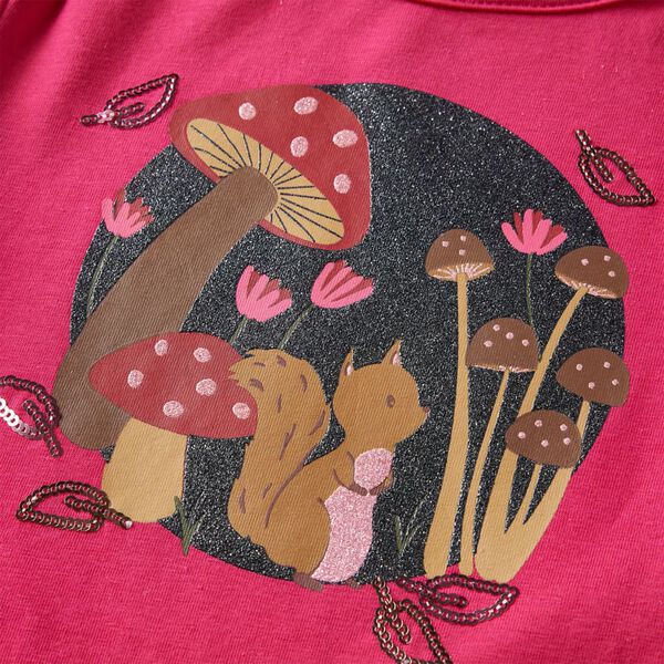 Kindershirt met lange mouwen 116 felroze