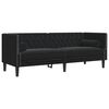 vidaXL 3-delige Loungeset Chesterfield met bolsters fluweel zwart