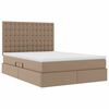 vidaXL Opbergbed met LED met matras Cappuccino 140 x 200 cm Nep Leer