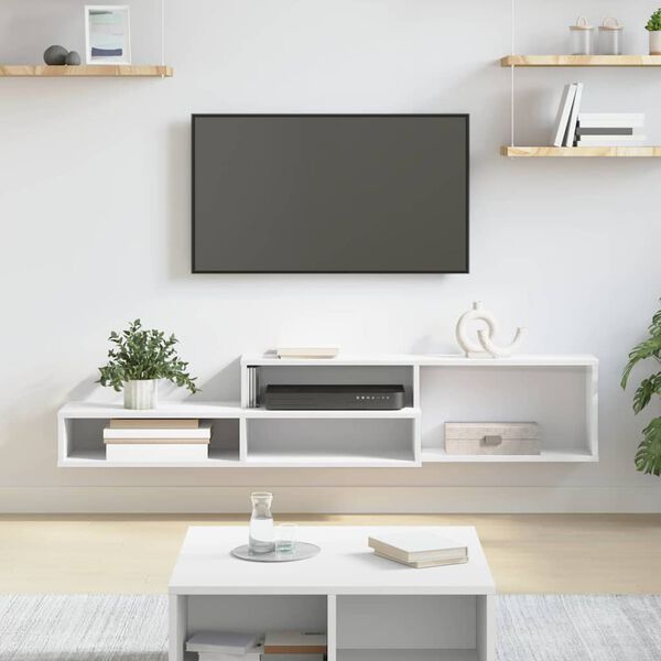 vidaXL TV-stand 150x25x28,5cm Bewerkt hout