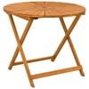 vidaXL Inklapbare tuintafel Naturel &Oslash;90 x 75 cm Massief Acaciahout