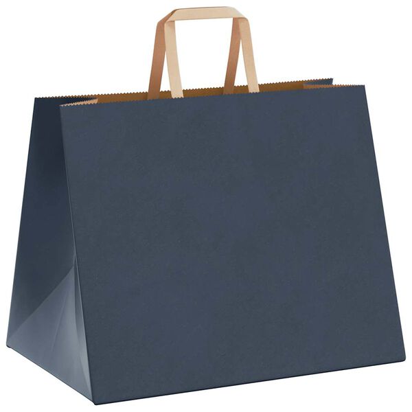 vidaXL Papieren zakken 250 st met hengsels 32x22x24 cm blauw