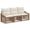 vidaXL Tuinbankenset 3 st Beige poly rattan