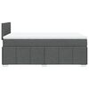 vidaXL Boxspring met matras stof donkergrijs 120x200 cm