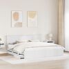 vidaXL Bedframe met lade met opslag Wit 200 x 200 cm Ingenieurshout
