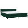 vidaXL Boxspring met matras fluweel donkergroen 180x210 cm