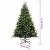 vidaXL Kunstkerstboom met scharnier 150 LEDs Groen 150 cm PVC en PE