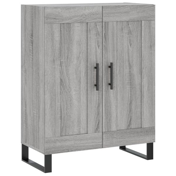 vidaXL Dressoir 69,5x34x90 cm bewerkt hout grijs sonoma eikenkleurig