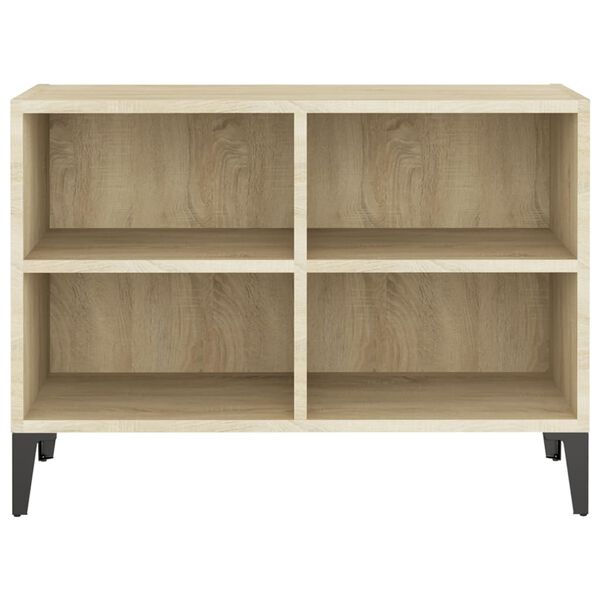 vidaXL Tv-meubel met metalen poten 69,5x30x50 cm sonoma eikenkleurig