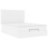 vidaXL Ottoman bed met matras en LED's 140x190cm kunstleer wit