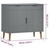 vidaXL Dressoir MOLDE 90x40x80 cm massief grenenhout grijs
