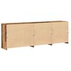 vidaXL Dressoir Oud hout 202 x 37 x 67 cm Bewerkt hout