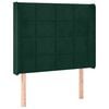 vidaXL Hoofdbord met randen 83x16x118/128 cm fluweel groen