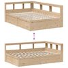 vidaXL Bed met boekenkast zonder matras massief grenenhout 120x190 cm