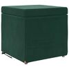 vidaXL Kruk Donkergroen 41 x 41 x 40 cm Velvet en Gefabriceerd Hout