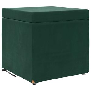 vidaXL Kruk Donkergroen 41 x 41 x 40 cm Velvet en Gefabriceerd Hout