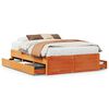 vidaXL Bedframe zonder matras met lades grenenhout wasbruin 140x200 cm