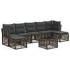 vidaXL Tuinbankenset 8 st Grijs poly rattan
