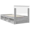 vidaXL Bedframe Grijs Sonoma 90 x 190 cm Massief grenenhout