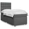 vidaXL Boxspring met matras stof donkergrijs 80x200 cm