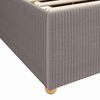 vidaXL Bedframe met matras Taupe 100 x 200 cm Stof