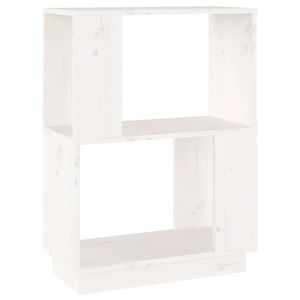 vidaXL Boekenkast/kamerscherm 51x25x70 cm massief grenenhout wit