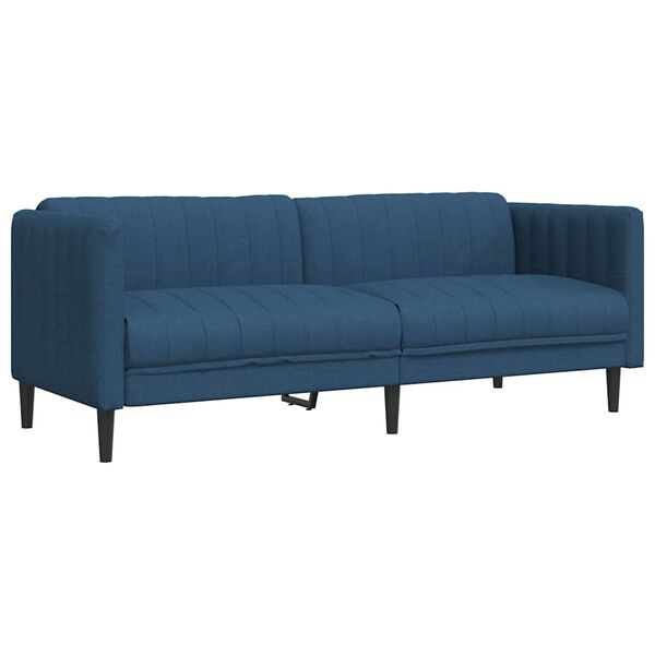 vidaXL 2-delige Loungeset stof blauw