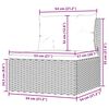 vidaXL Tuinmiddenbank met kussens poly rattan zwart