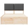 vidaXL Bedframe met Gevoerd Hoofdgedeelte Donkergrijs 120 x 190 cm