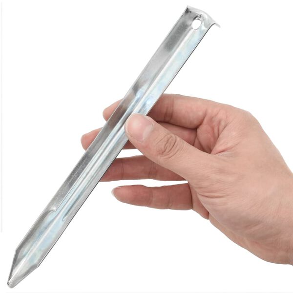 vidaXL Tentharingen 24 st &Oslash;20 mm 22 cm gegalvaniseerd staal