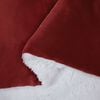 vidaXL Gooi Deken Bordeaux Rood 240 x 270 cm Fleece