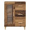 vidaXL Dressoir met lade Oud Hout 69,5 x 34 x 90 cm Bewerkt hout