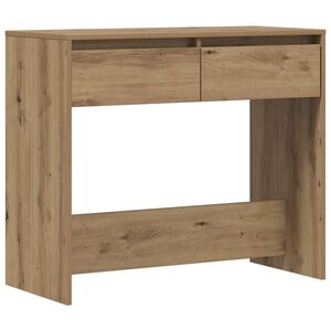 vidaXL Wandtafel 89x41x76,5 cm bewerkt hout artisanaal eikenkleurig