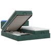 vidaXL Ottoman Bed met Matrassen en LED Donkergroen 180 x 200 cm