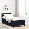 vidaXL Boxspring bed met matras met LED Zwart 90 x 190 cm Stof