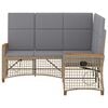 vidaXL Tuin Ligbank Set Beige en Licht Grijs 164 x 164 x 112 cm