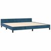 vidaXL Bedframe zonder matras 200x200 cm fluweel donkerblauw