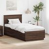 vidaXL Bedframe met hoofdeinde Bruin eiken 100 x 200 cm Bewerkt hout