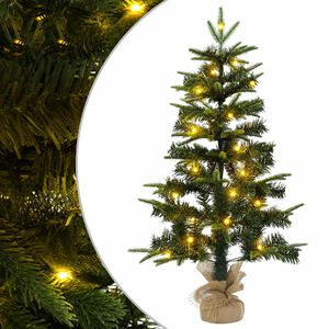 vidaXL Mini Kerstboom 45 cm 25 LED's Warmwit PVC en PE Groen