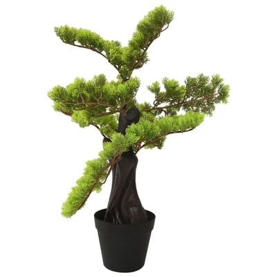vidaXL Kunstplant met pot cipres bonsai 60 cm groen