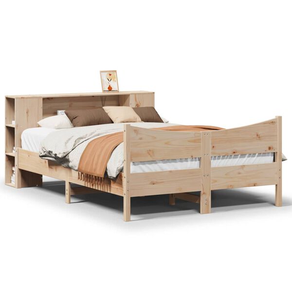 vidaXL Bedframe zonder matras massief grenenhout 135x190 cm