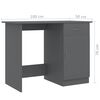 vidaXL Bureau 100x50x76 cm bewerkt hout grijs