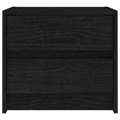 vidaXL Nachtkastjes 2 st 40x30,5x35,5 cm massief grenenhout zwart