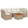 vidaXL Tuinbankenset 7 st Beige en Cr&egrave;me poly rattan