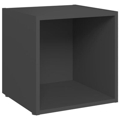 vidaXL Tv-meubel 37x35x37 cm spaanplaat grijs