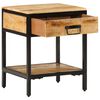 vidaXL Nachtkastje met lade Bruin 40 x 35 x 50 cm Massief mangohout