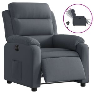 vidaXL Fauteuil elektrisch verstelbaar stof donkergrijs