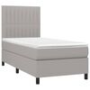 vidaXL Boxspring met matras stof lichtgrijs 80x200 cm